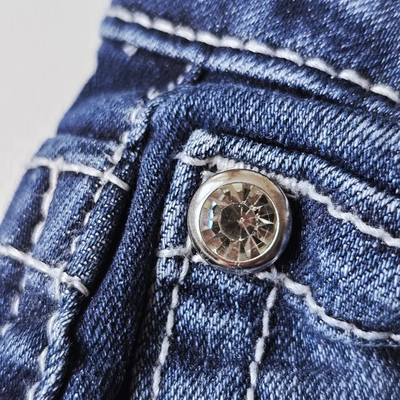 Stella in Dreams Bootcut Jeans 11/30 Mid Rise Embellished Western Y2K Bling - Picture 3 of 16